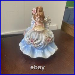 Vintage rare large josef originals girl with apple pie As Is