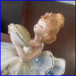 Vintage rare large josef originals girl with apple pie As Is
