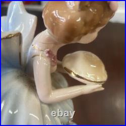 Vintage rare large josef originals girl with apple pie As Is