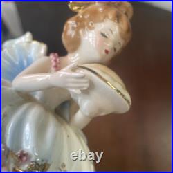 Vintage rare large josef originals girl with apple pie As Is