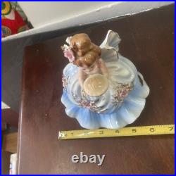 Vintage rare large josef originals girl with apple pie As Is