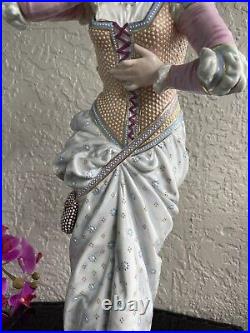 Vion & Baury Antique French Marked Bisque Porcelain Figurine Statue Woman Large
