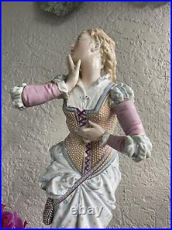 Vion & Baury Antique French Marked Bisque Porcelain Figurine Statue Woman Large