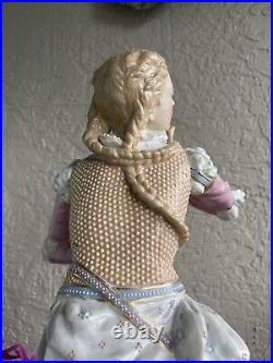 Vion & Baury Antique French Marked Bisque Porcelain Figurine Statue Woman Large