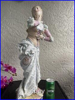 Vion & Baury Antique French Marked Bisque Porcelain Figurine Statue Woman Large
