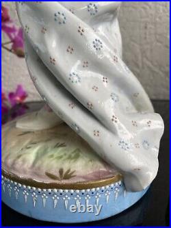 Vion & Baury Antique French Marked Bisque Porcelain Figurine Statue Woman Large