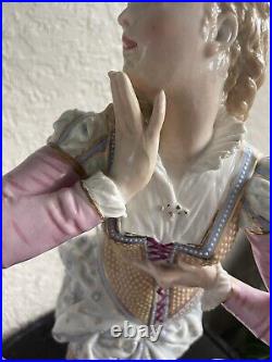 Vion & Baury Antique French Marked Bisque Porcelain Figurine Statue Woman Large
