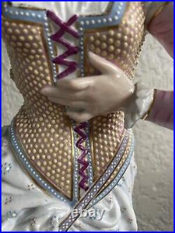 Vion & Baury Antique French Marked Bisque Porcelain Figurine Statue Woman Large