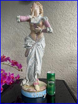 Vion & Baury Antique French Marked Bisque Porcelain Figurine Statue Woman Large