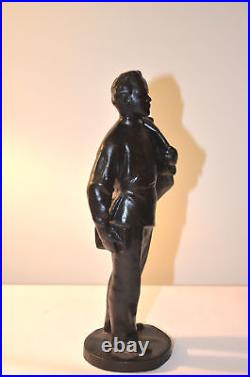 Vladimir Lenin young man walking metal figurine
