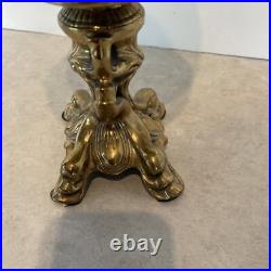 Vtg Hinged Porcelain Egg Cherubs Gold Bronze Duck Base 14¼ Tall 6 Diameter
