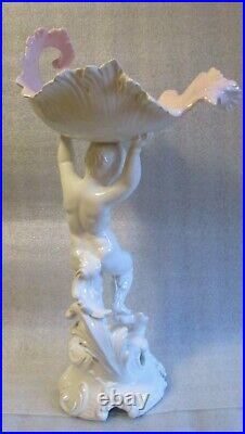 Vtg? Italian White Porcelain ITALIAN Sculpture Neoclassical Shell BON BON 15