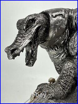 Vtg University Of Florida Gators Football Mascot Pewter Sculpture Michael Ricker