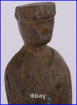 War art WW2 Prisoner figurine Statuette WWII Hat Coat Camp Ghetto Brass 98x20 mm