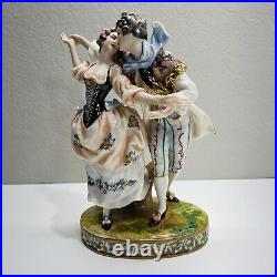 Wessel Frankenthal Dancers Sculpture Germany Antique Porcelain Victorian Decor