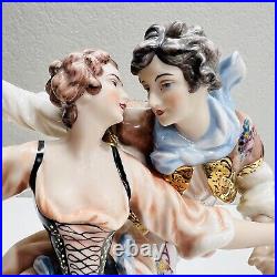 Wessel Frankenthal Dancers Sculpture Germany Antique Porcelain Victorian Decor