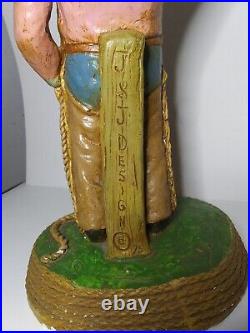Will Rogers Character Statue J&J Design Vintage (DAMAGED)