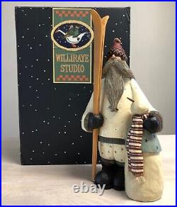 Williraye Studio Time For Play 2003 WW2466 Santa with Snowman and Skis