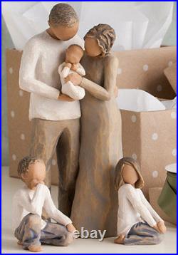Willow Tree Parents with Son Daughter and Baby Figurine Set Family Group