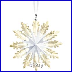 Winter Star Ornament Gold Snowflake 2019 Christmas Swarovski Crystal 5464857