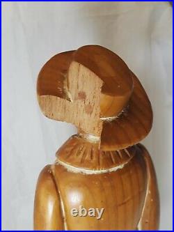 Wooden Carved Figures Folk Sculptures Sarreid 22.5 23 Tall
