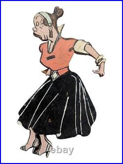 Wooden Cut Out Cartoon Hand Missing Vintage 5 In Tall Trampart